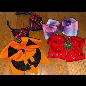 Girls bundle of bows & headband